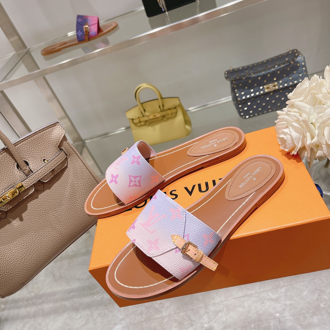 Louis Vuitton Lock It Flat Mule - DopestKickz