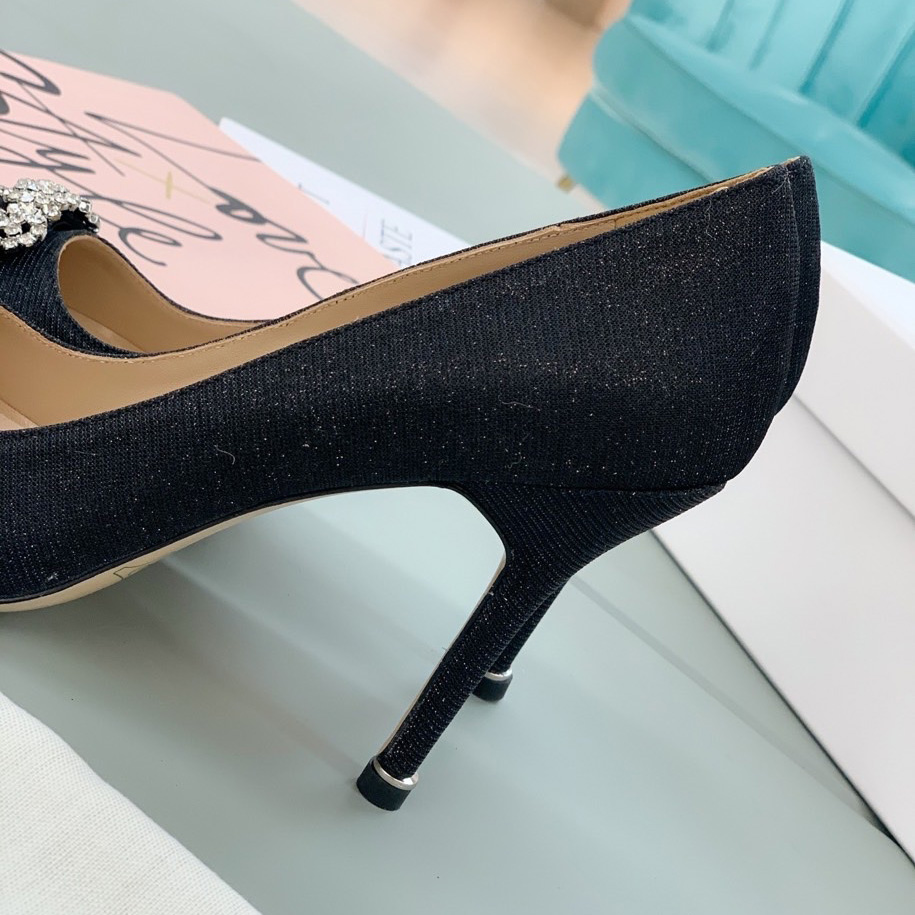 Manolo Blahnik Black Hangisi Pumps With Buckle - DopestKickz