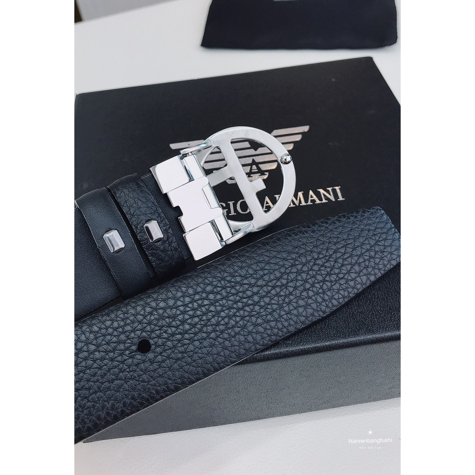 Armani Reversible Leather Belt  35mm - DopestKickz