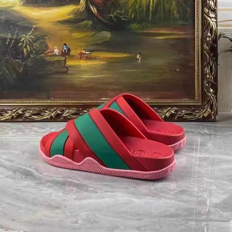 Gucci  Slide Sandals With Web - DopestKickz