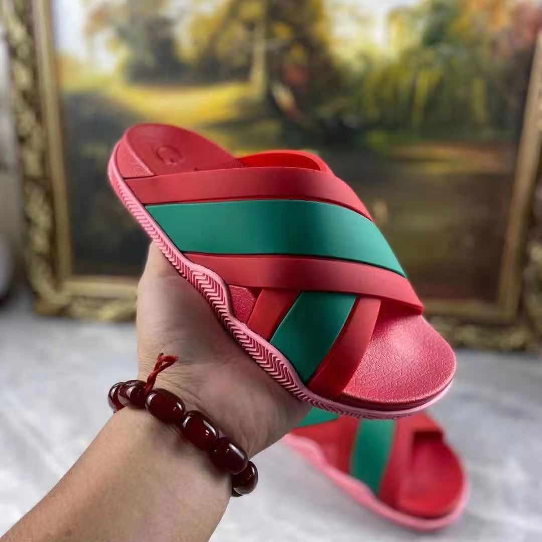 Gucci  Slide Sandals With Web - DopestKickz