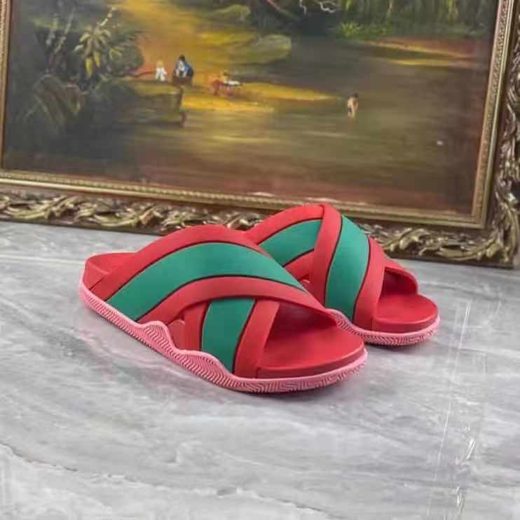Gucci  Slide Sandals With Web - DopestKickz