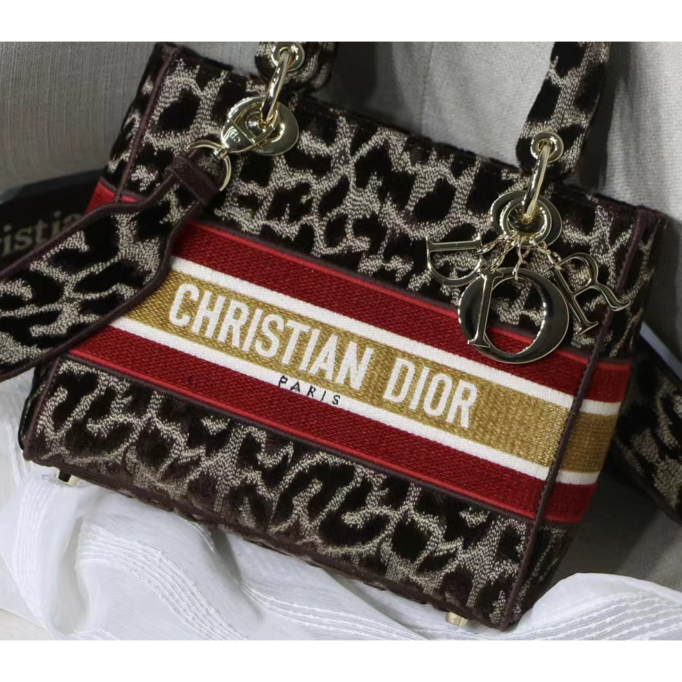 Dior Leopard Print Lady Bag（24-20-11CM） - DopestKickz