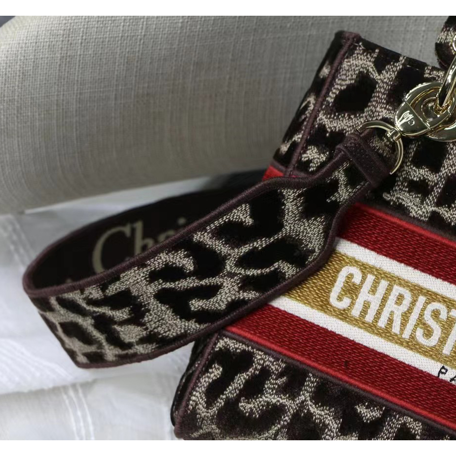 Dior Leopard Print Lady Bag（24-20-11CM） - DopestKickz