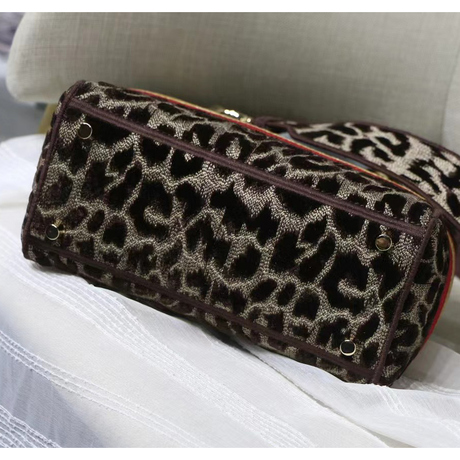 Dior Leopard Print Lady Bag（24-20-11CM） - DopestKickz