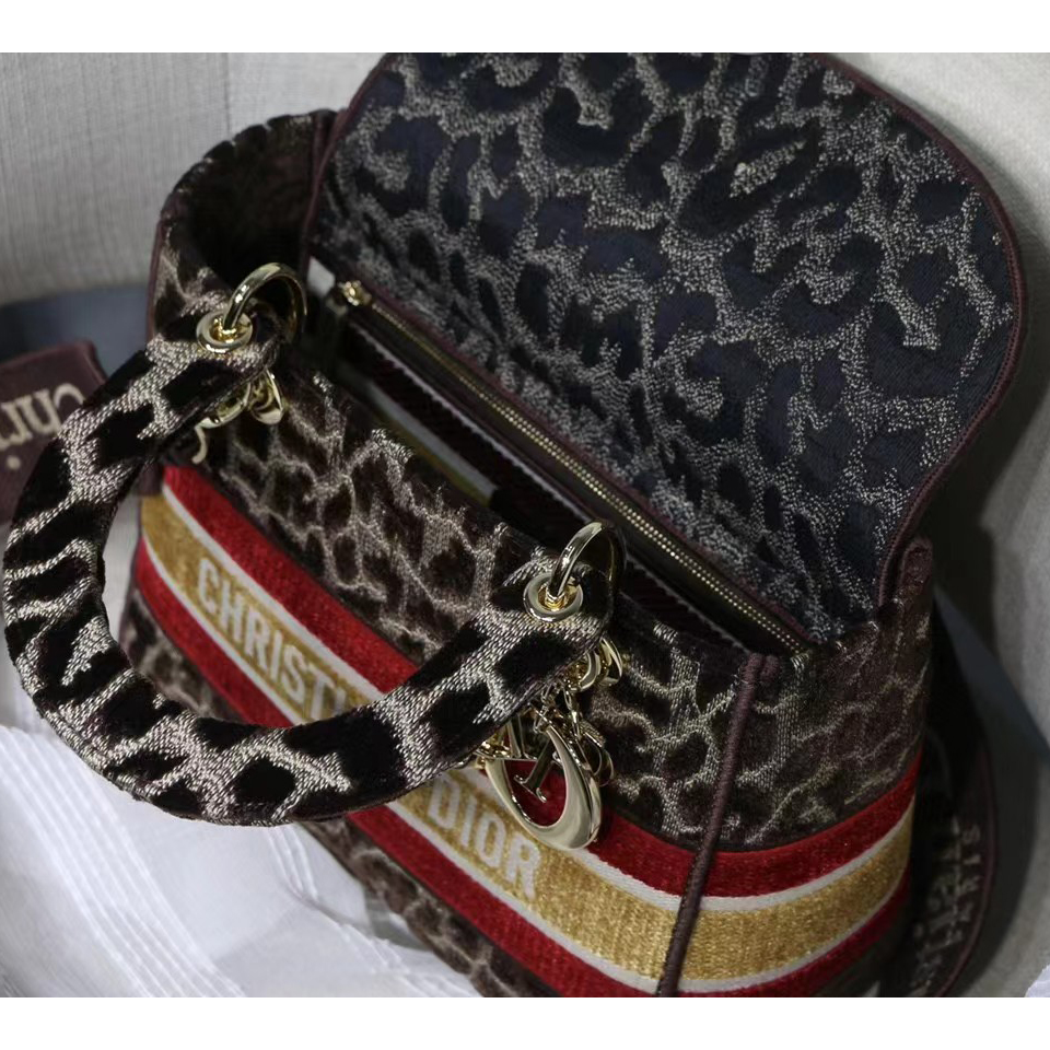 Dior Leopard Print Lady Bag（24-20-11CM） - DopestKickz
