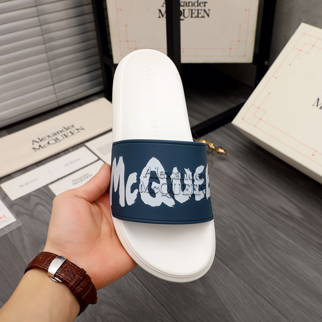 Alexander Mqueen Logo Slipper - DopestKickz