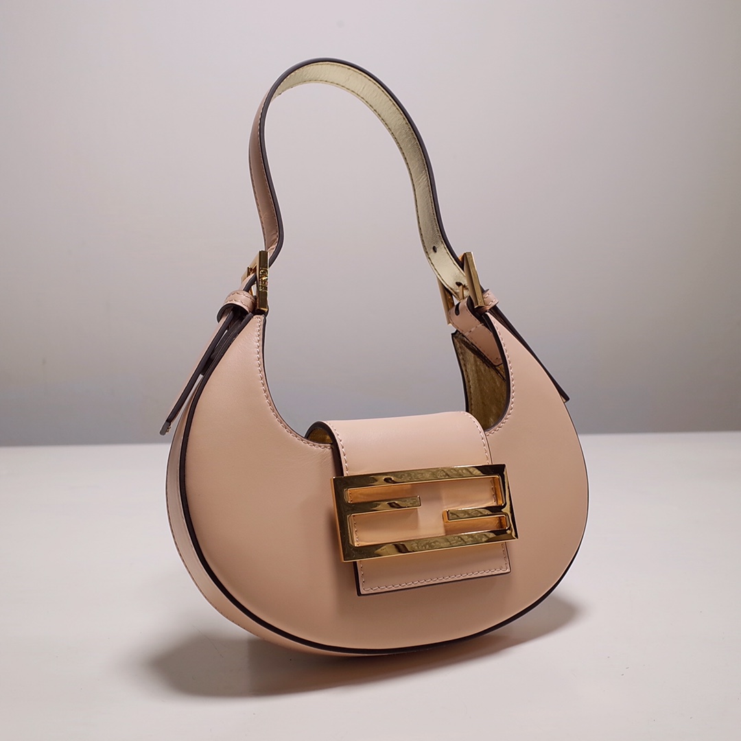 Fendi Cookie Pink Leather Mini Handbag（22-17.5-4.5cm） - DopestKickz