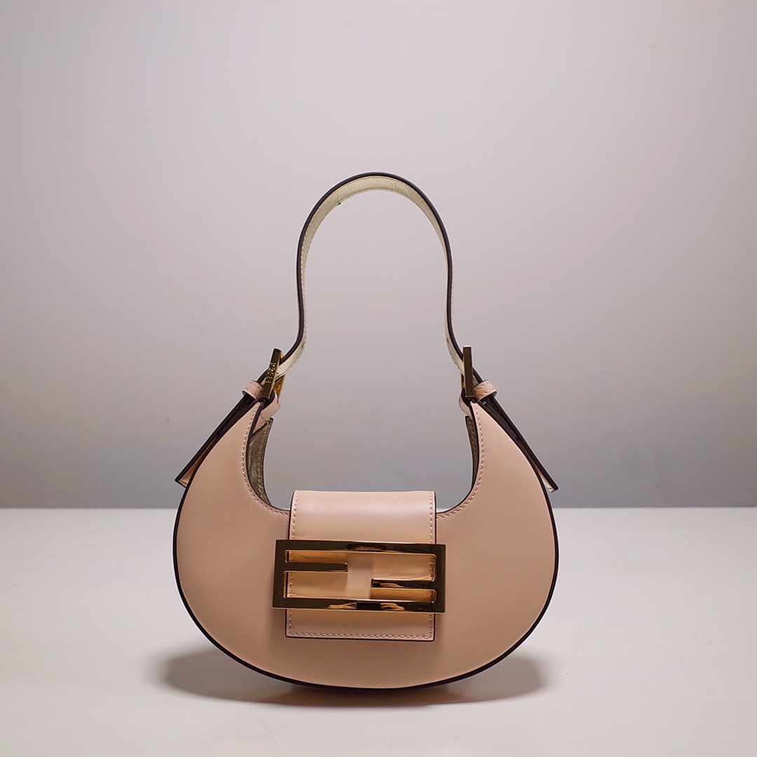Fendi Cookie Pink Leather Mini Handbag（22-17.5-4.5cm） - DopestKickz