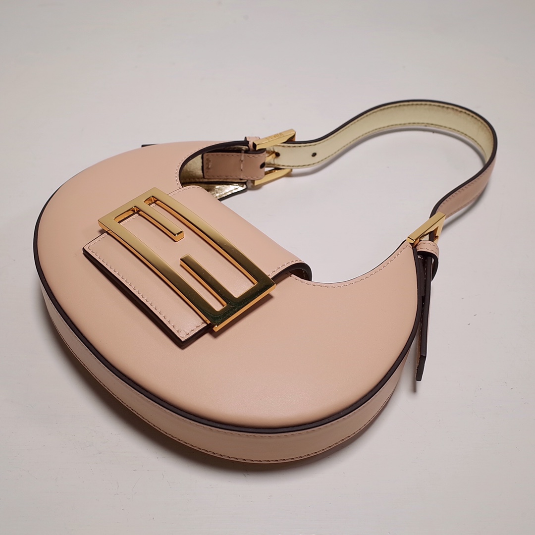 Fendi Cookie Pink Leather Mini Handbag（22-17.5-4.5cm） - DopestKickz