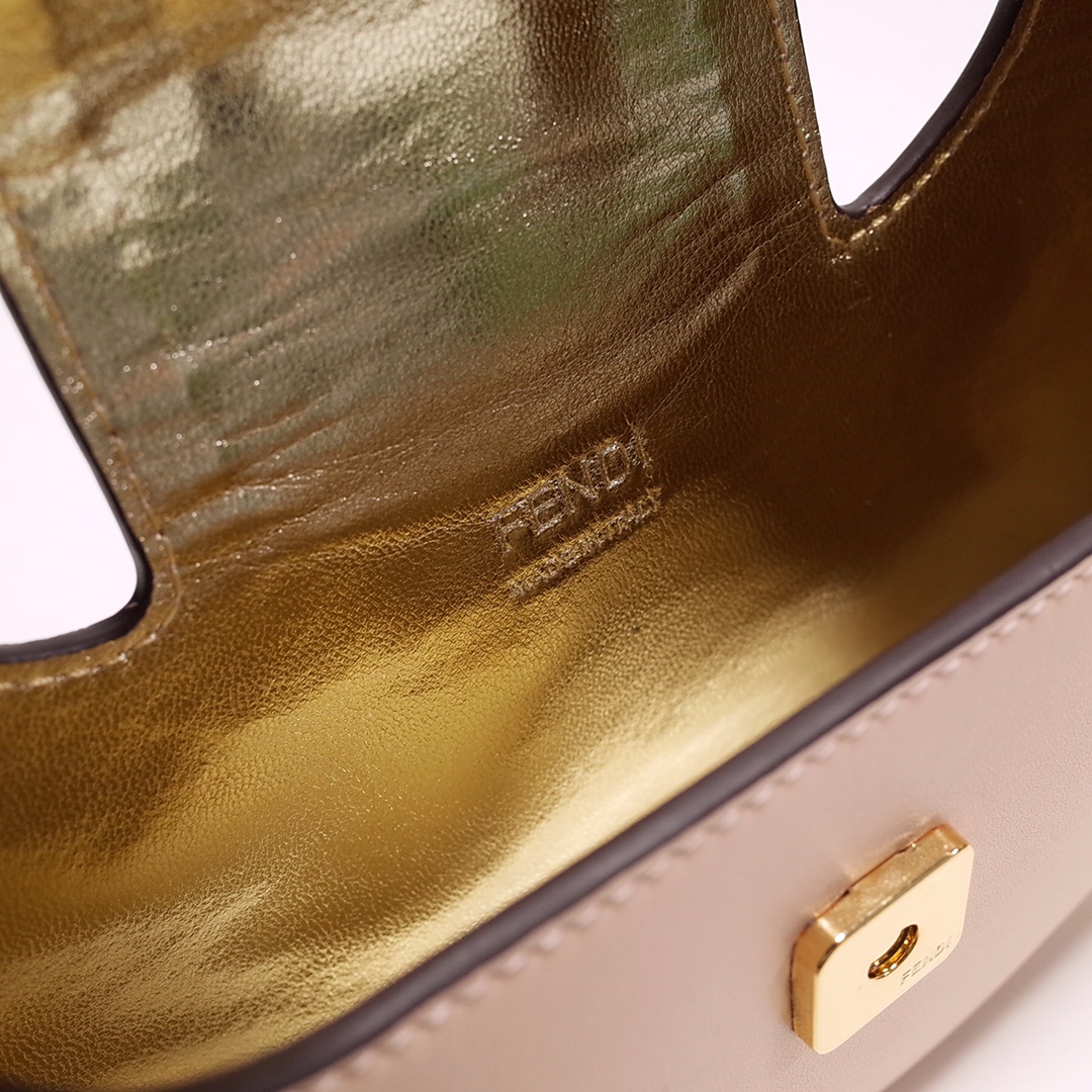 Fendi Cookie Pink Leather Mini Handbag（22-17.5-4.5cm） - DopestKickz