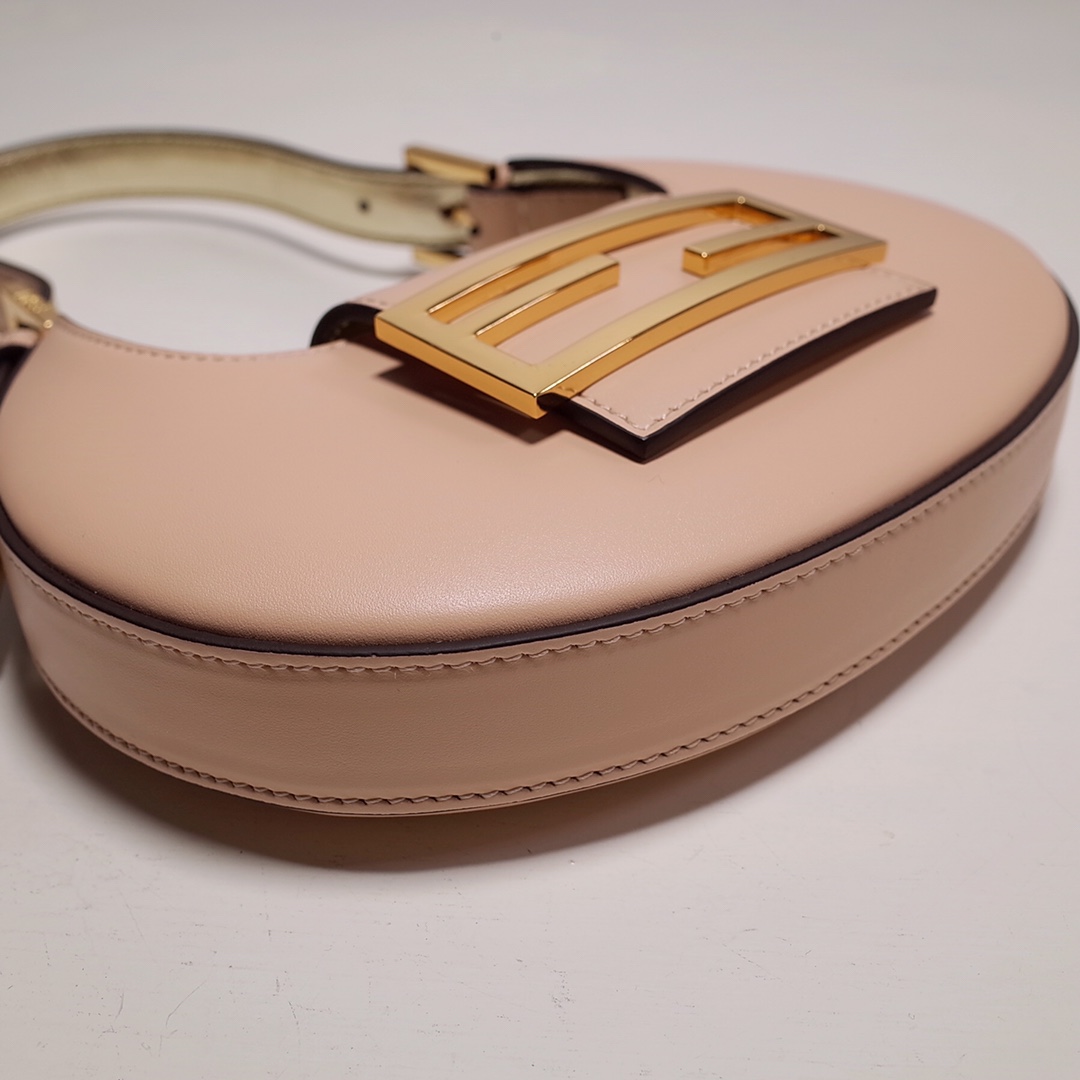 Fendi Cookie Pink Leather Mini Handbag（22-17.5-4.5cm） - DopestKickz
