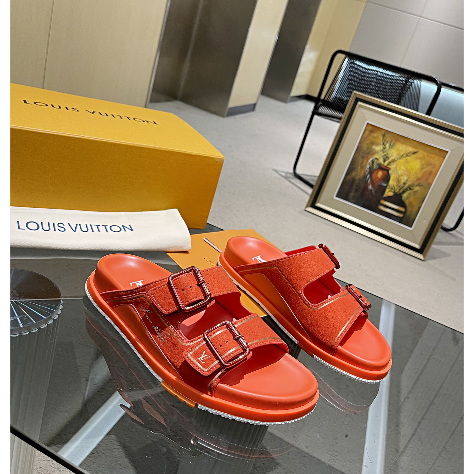 Louis Vuitton Men's Trainer Slippers - DopestKickz