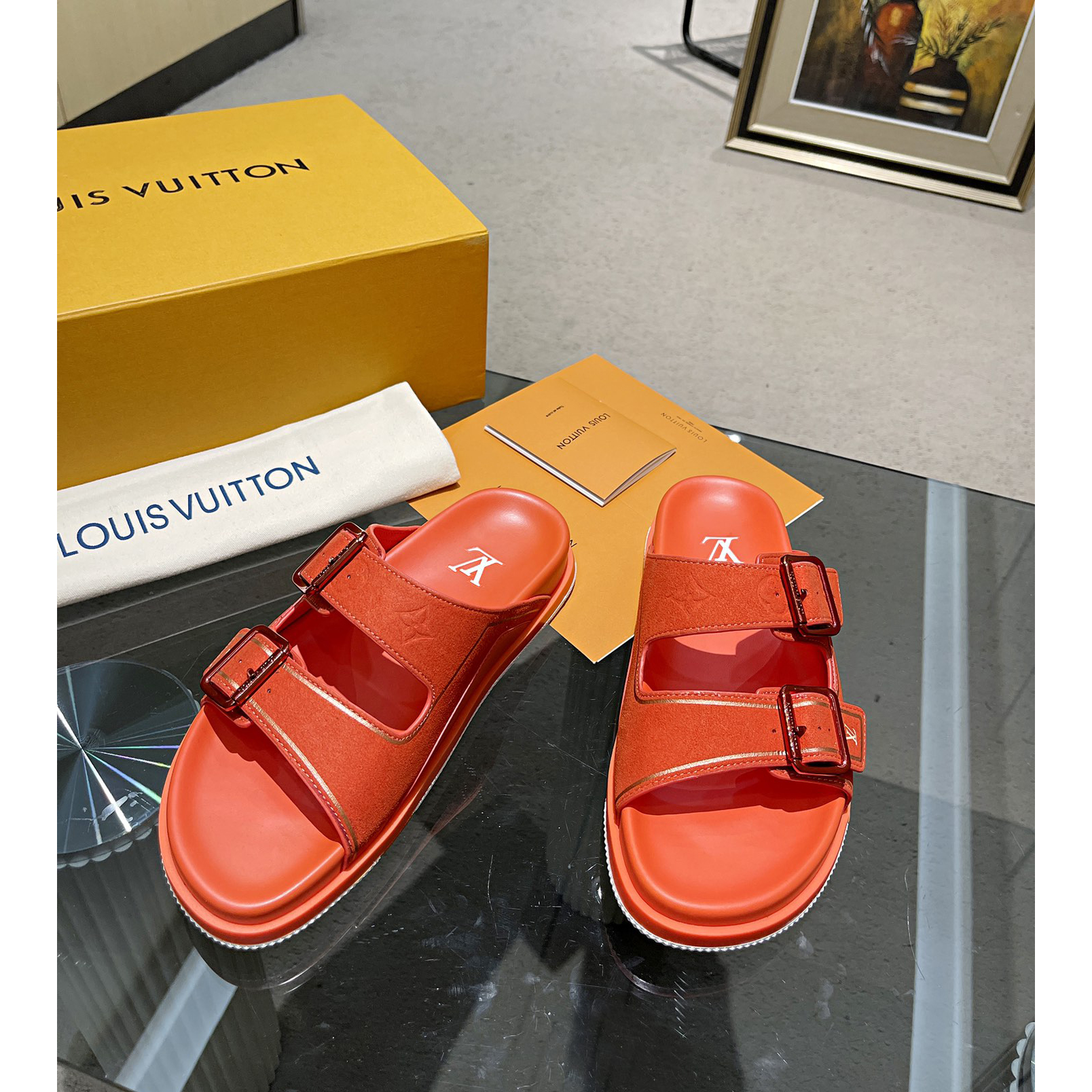 Louis Vuitton Men's Trainer Slippers - DopestKickz