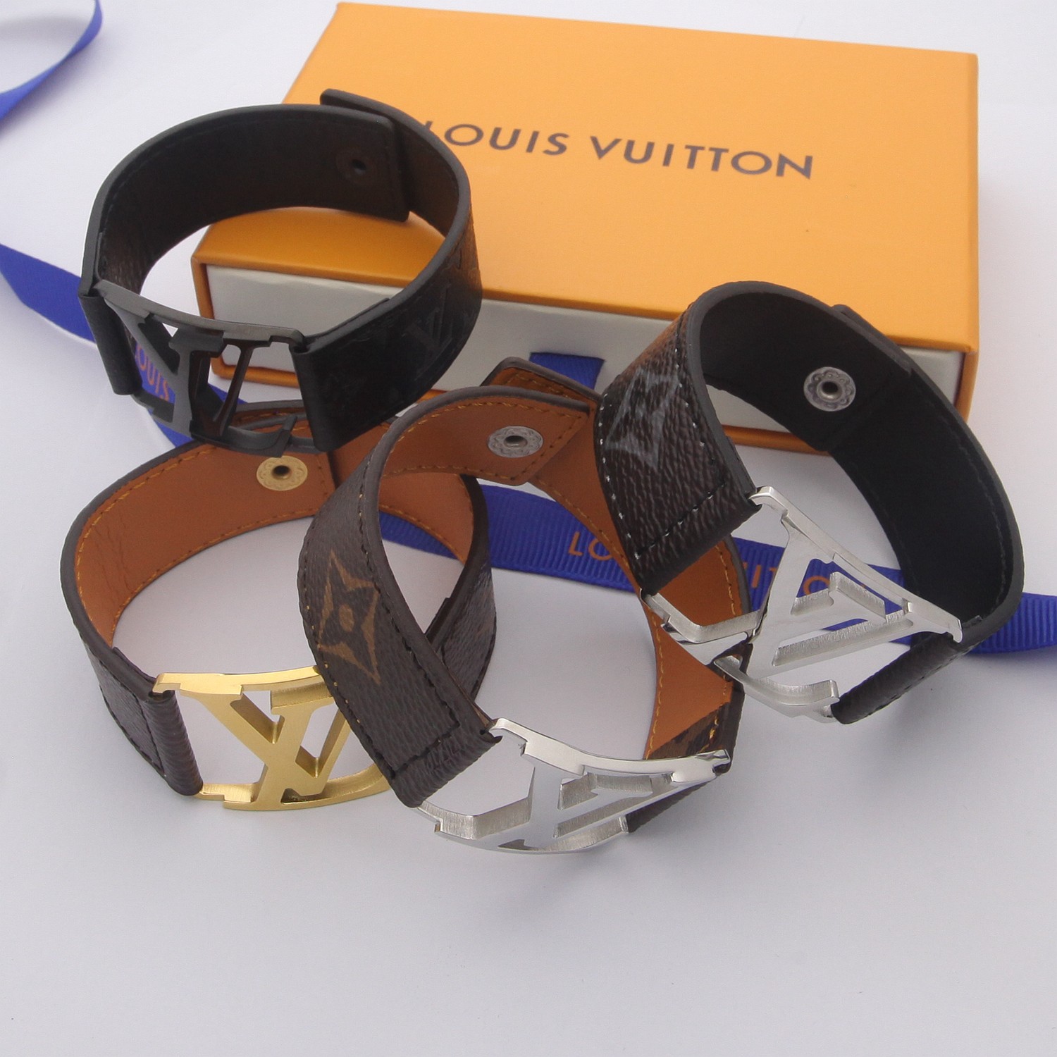 Louis Vuitton Monogram Leather Bracelet - DopestKickz