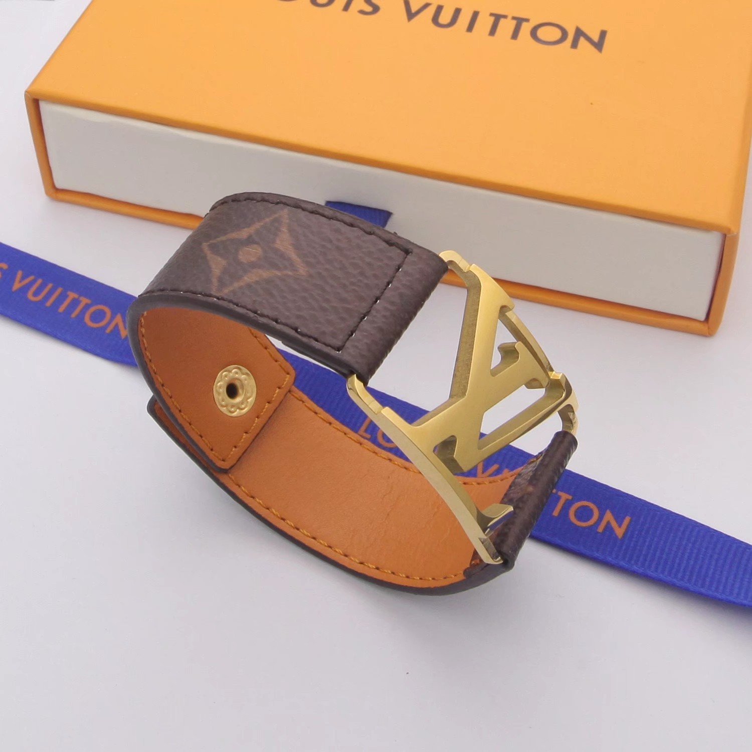 Louis Vuitton Monogram Leather Bracelet - DopestKickz
