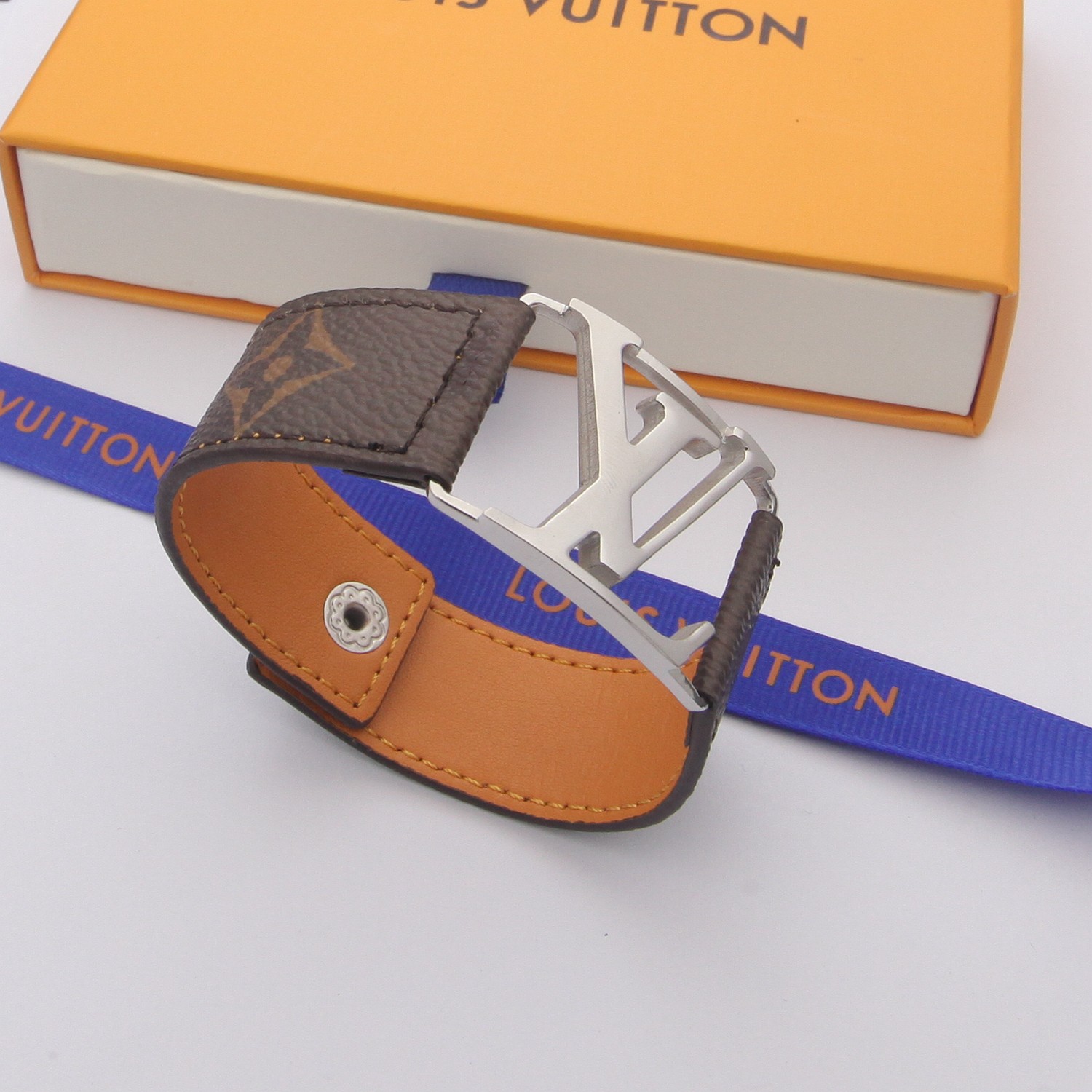 Louis Vuitton Monogram Leather Bracelet - DopestKickz