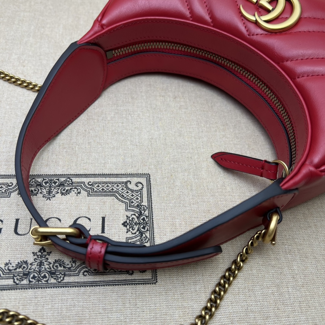 Gucci GG  Leather Handle Bag（21-11-5CM） - DopestKickz