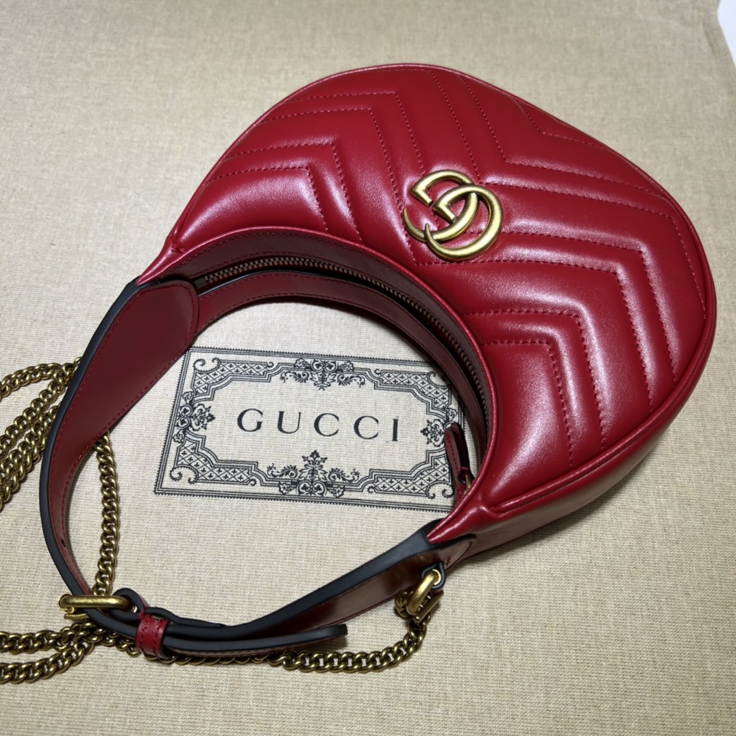 Gucci GG  Leather Handle Bag（21-11-5CM） - DopestKickz