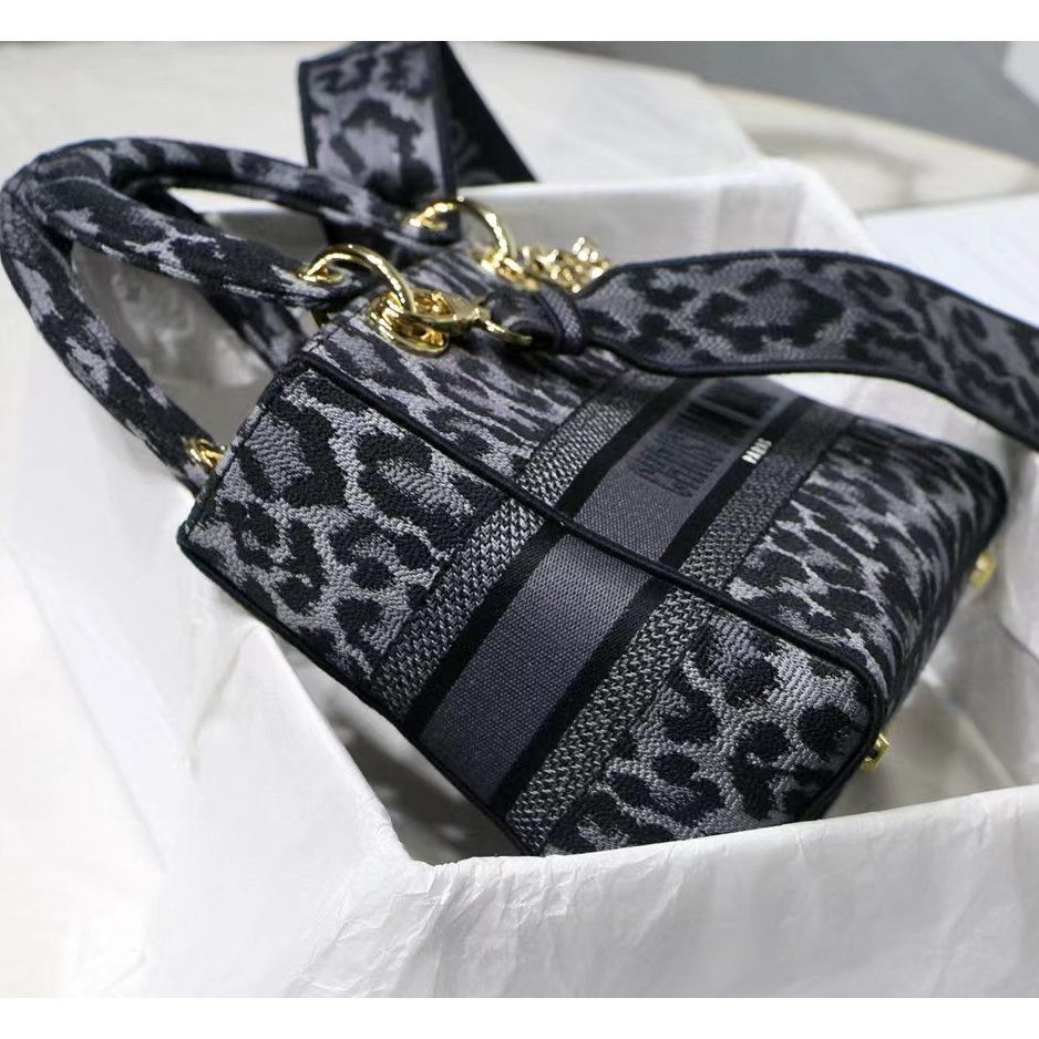 Dior Leopard Print Lady Bag（24-20-11CM） - DopestKickz