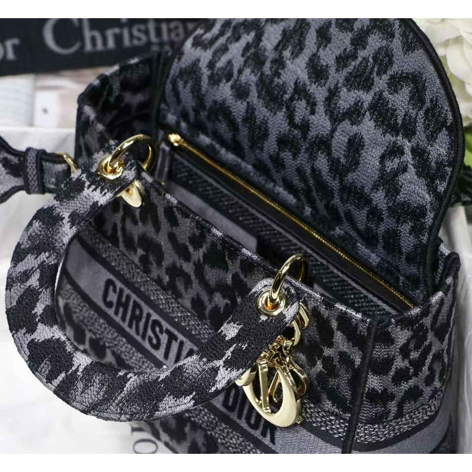 Dior Leopard Print Lady Bag（24-20-11CM） - DopestKickz