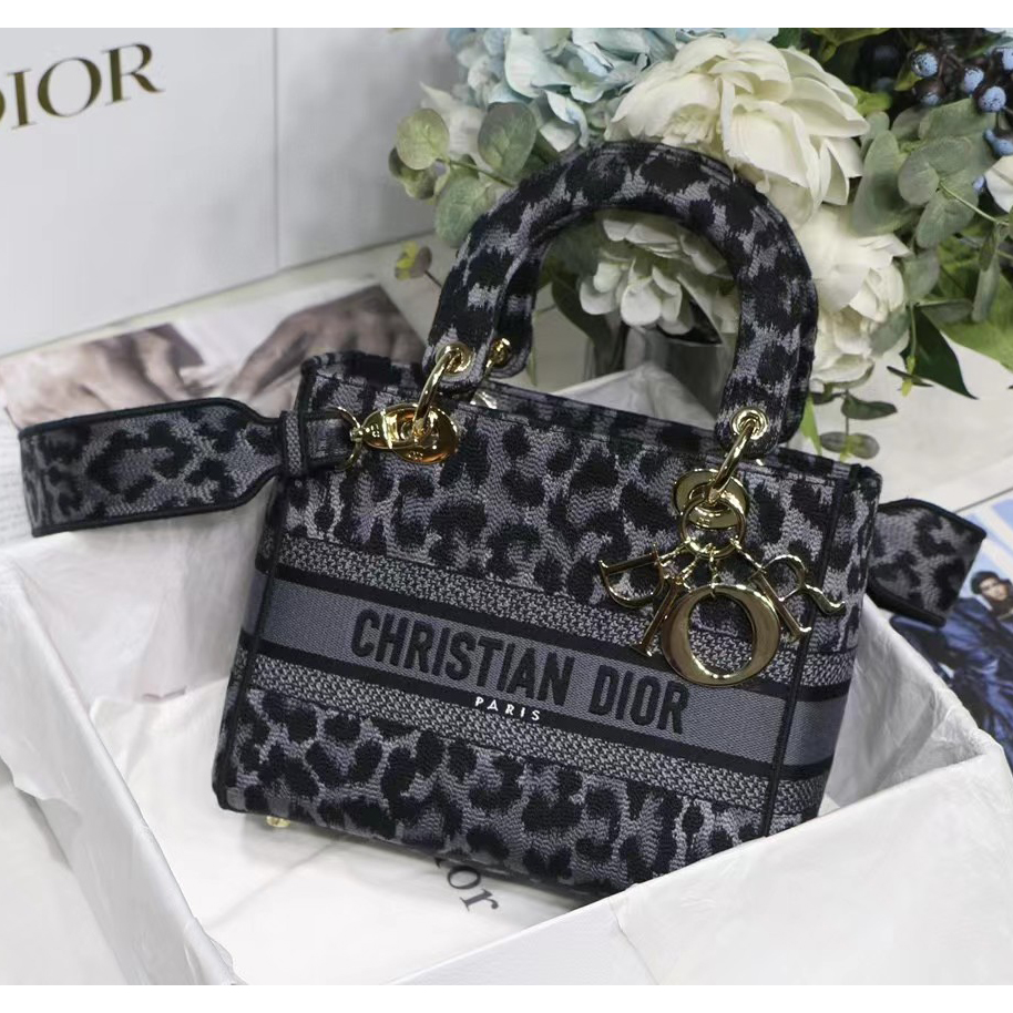 Dior Leopard Print Lady Bag（24-20-11CM） - DopestKickz