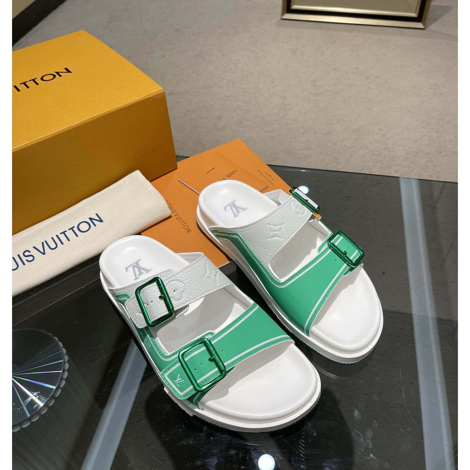 Louis Vuitton Men's Trainer Slippers - DopestKickz