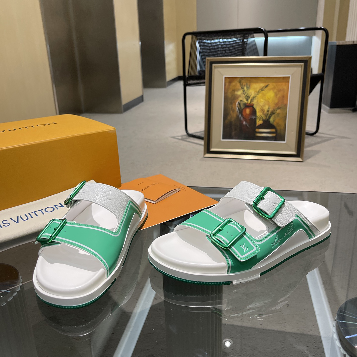 Louis Vuitton Men's Trainer Slippers - DopestKickz