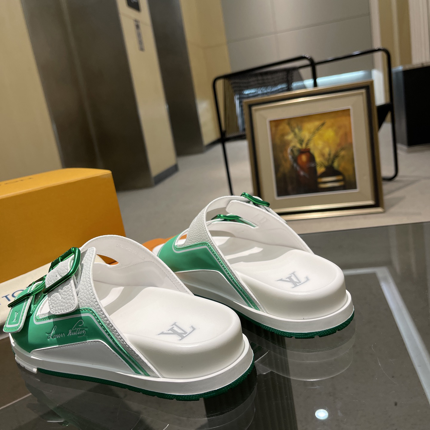 Louis Vuitton Men's Trainer Slippers - DopestKickz