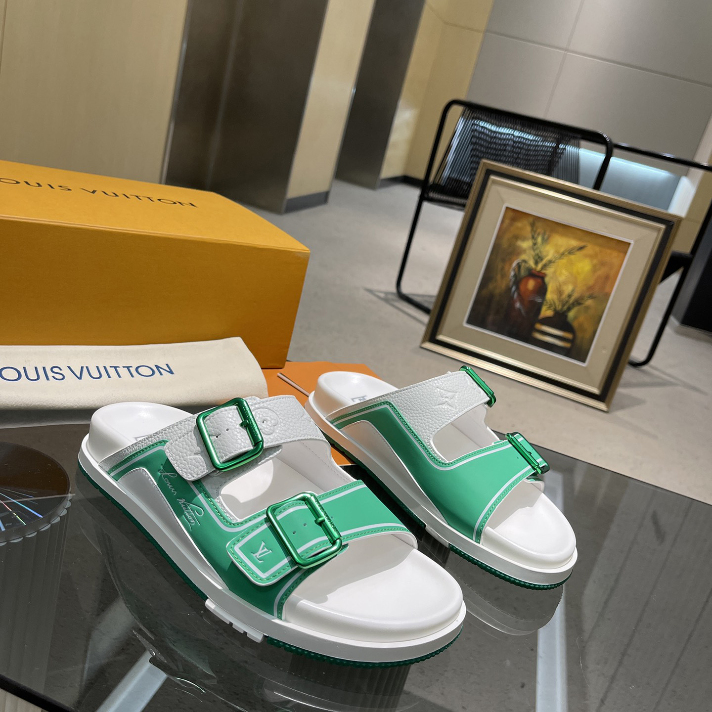 Louis Vuitton Men's Trainer Slippers - DopestKickz