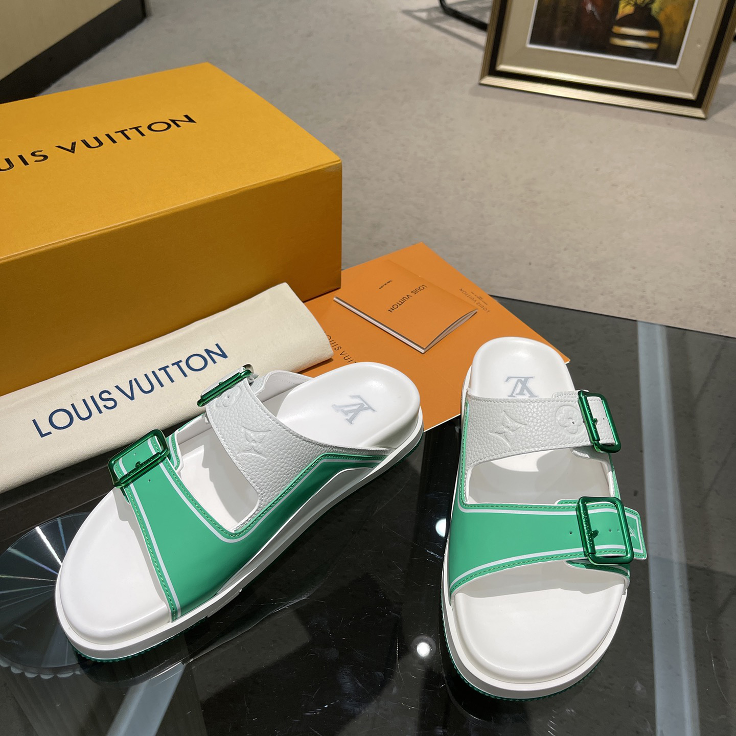 Louis Vuitton Men's Trainer Slippers - DopestKickz