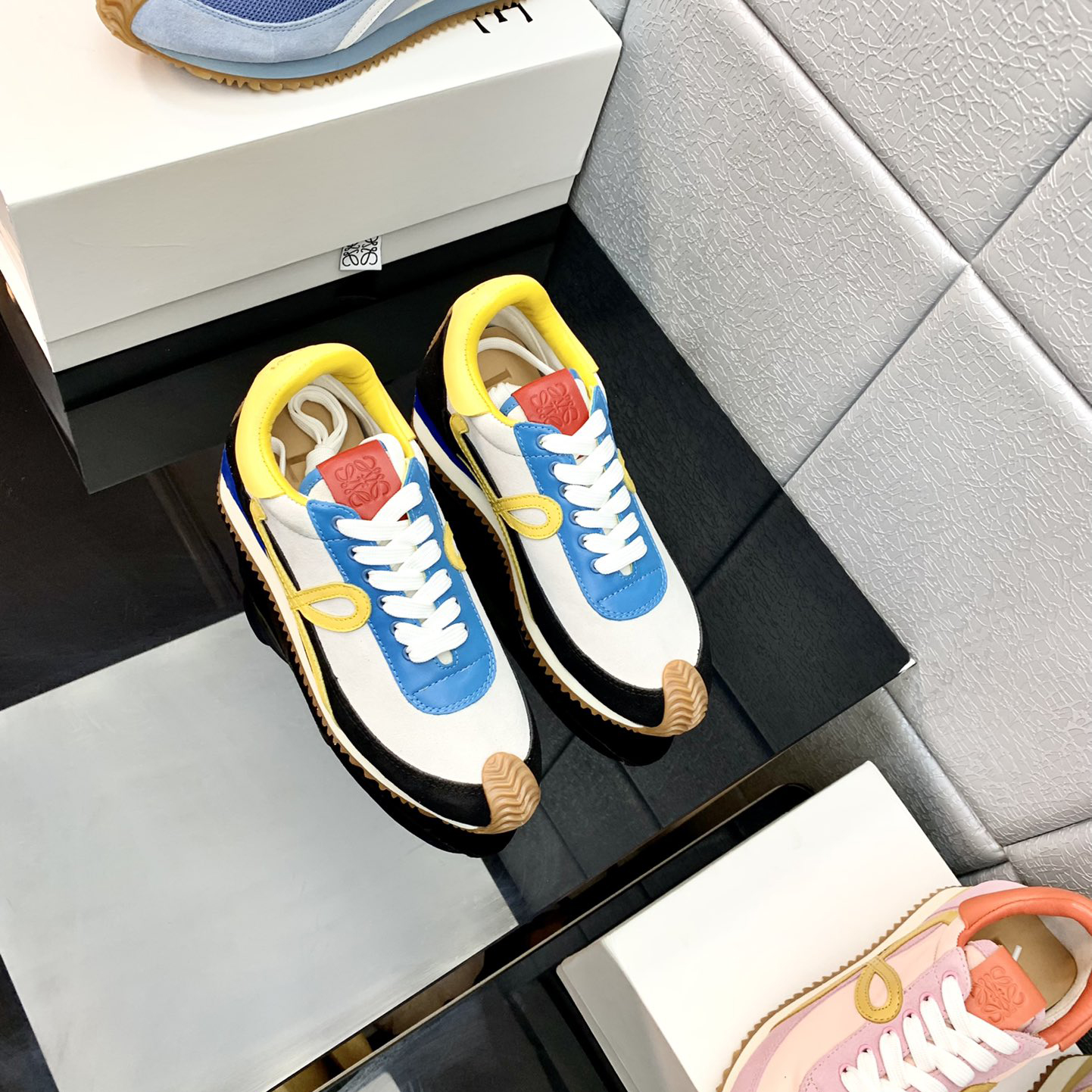 Loewe Flow Runner In Technical Mesh And Suede - DopestKickz