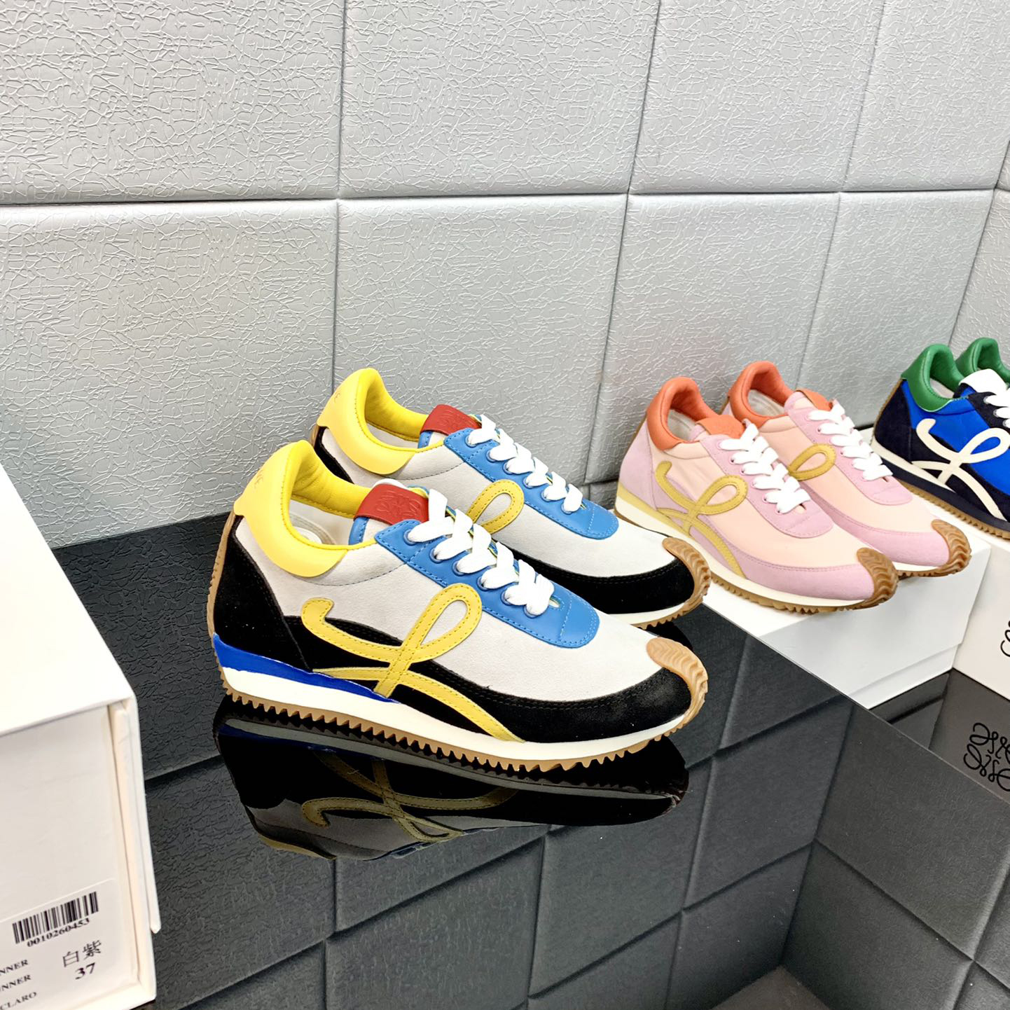 Loewe Flow Runner In Technical Mesh And Suede - DopestKickz