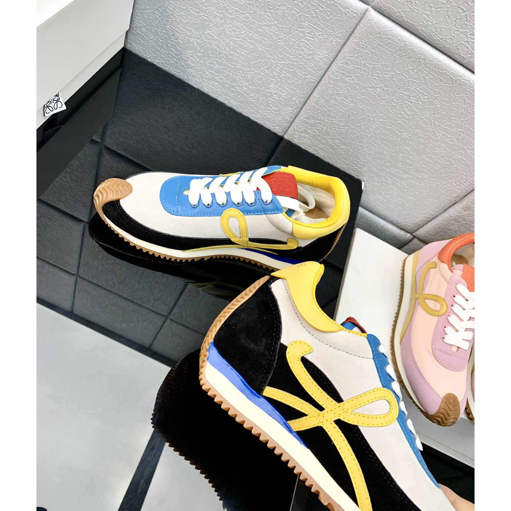 Loewe Flow Runner In Technical Mesh And Suede - DopestKickz