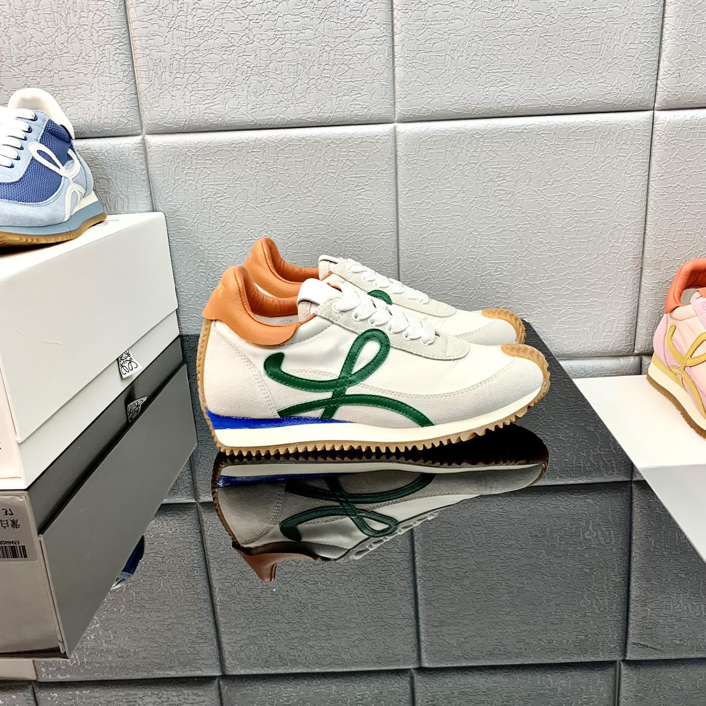 Loewe Flow Runner In Technical Mesh And Suede - DopestKickz