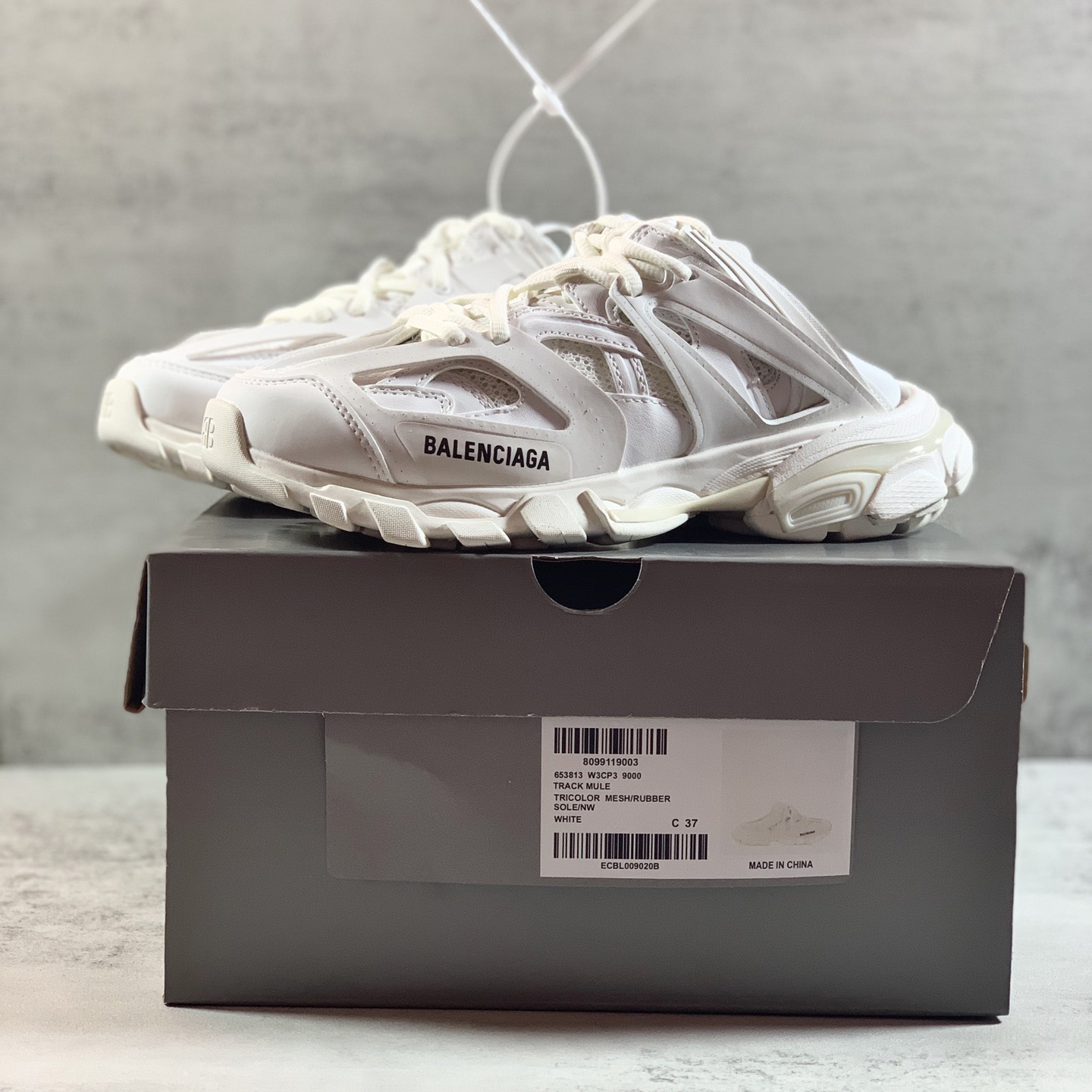 Balenciaga Track Mule In White - DopestKickz