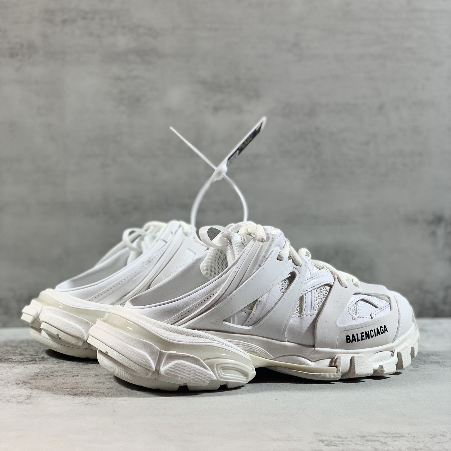 Balenciaga Track Mule In White - DopestKickz