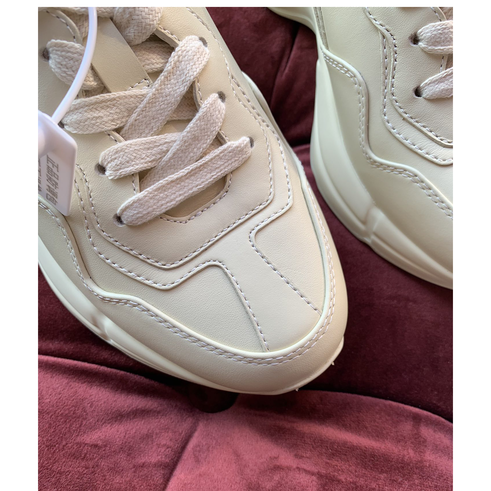 Gucci Men's Rhyton Sneaker In White - DopestKickz