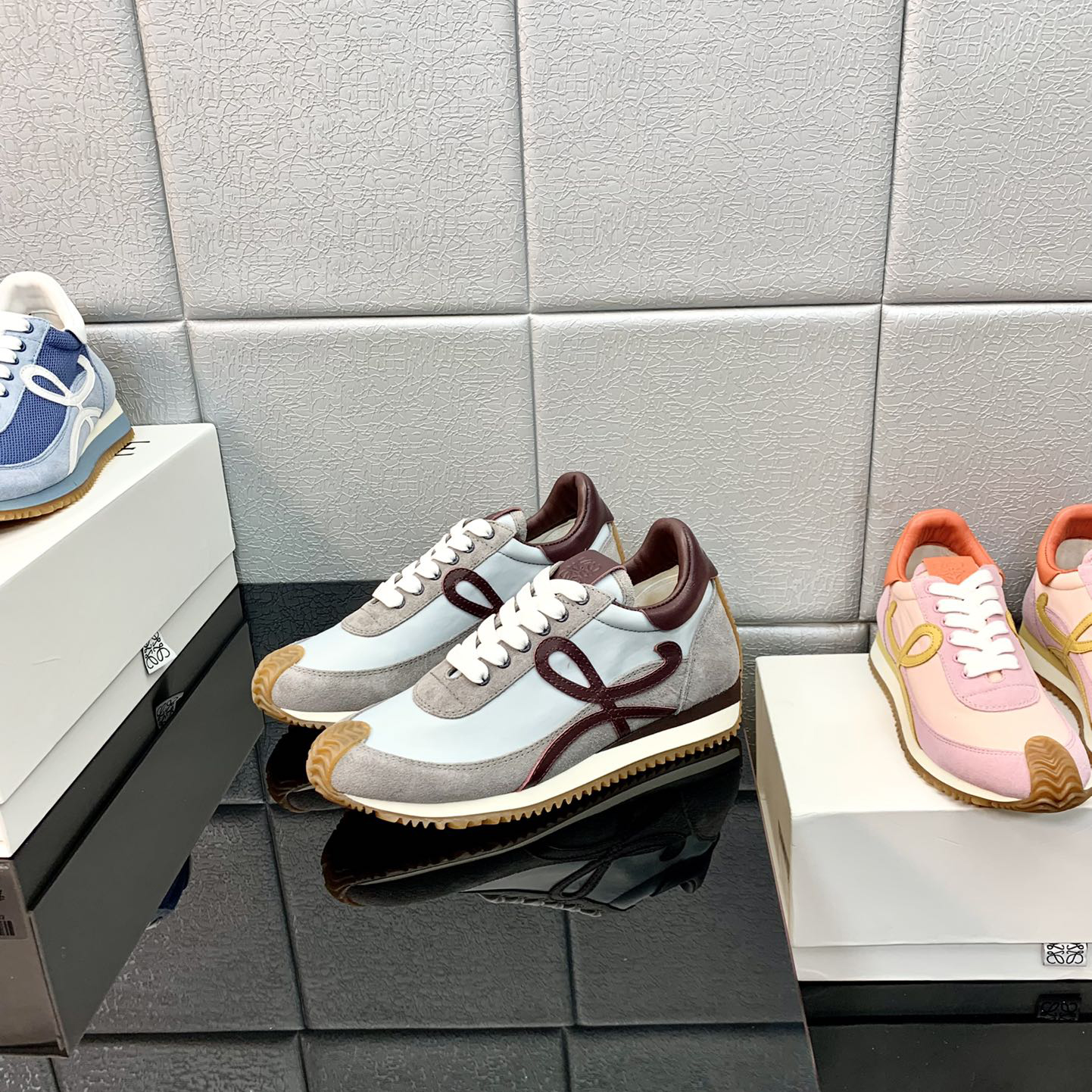 Loewe Flow Runner In Technical Mesh And Suede - DopestKickz