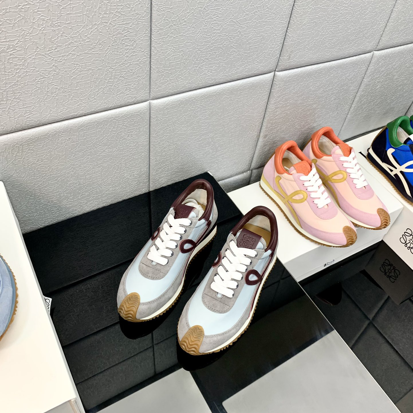 Loewe Flow Runner In Technical Mesh And Suede - DopestKickz