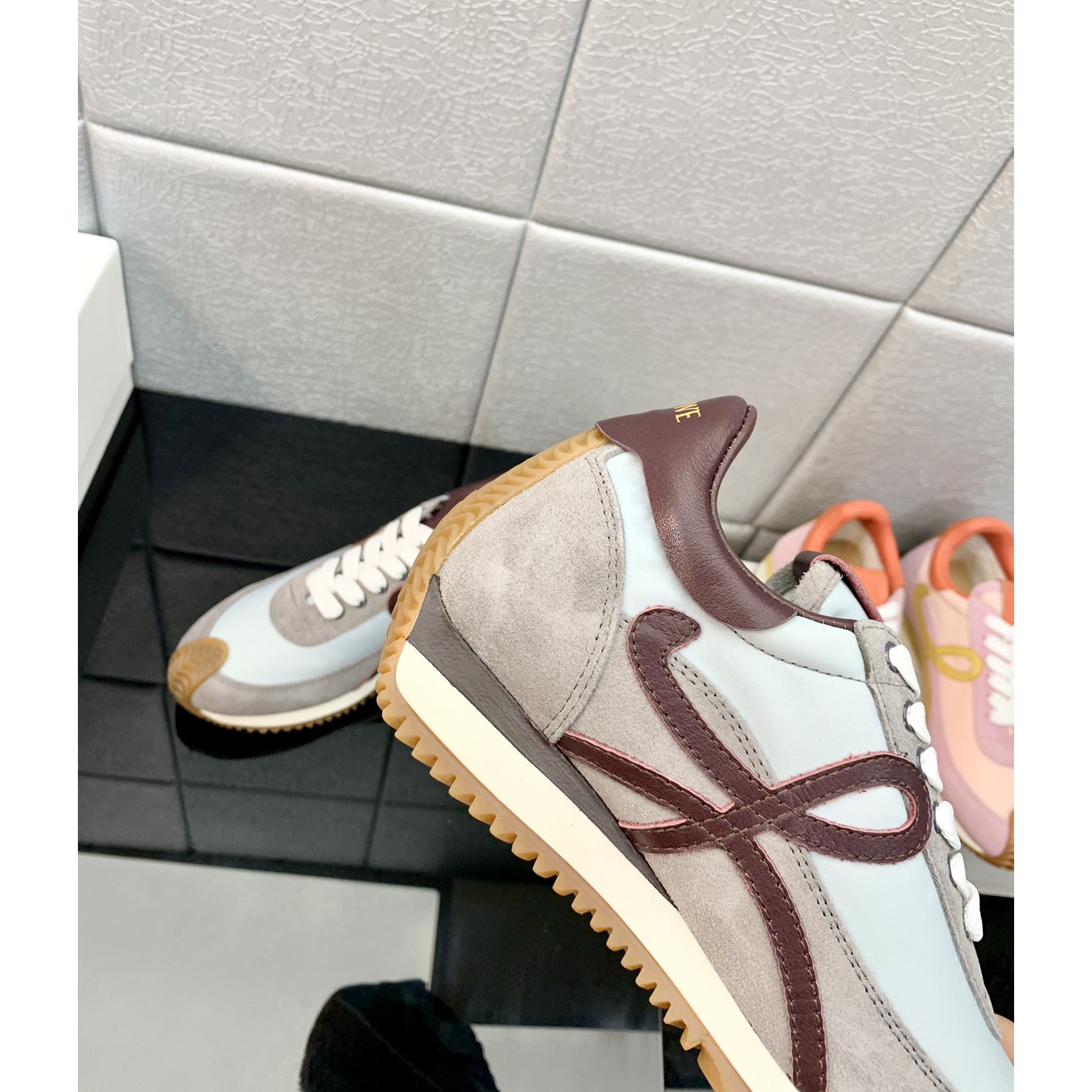 Loewe Flow Runner In Technical Mesh And Suede - DopestKickz