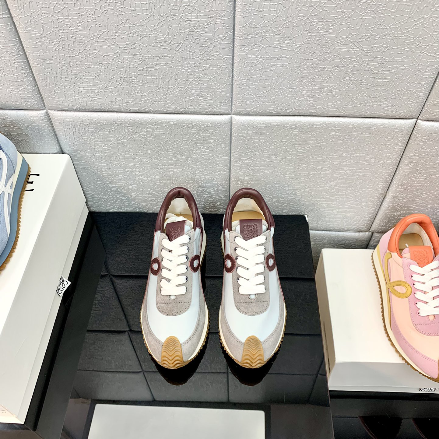 Loewe Flow Runner In Technical Mesh And Suede - DopestKickz