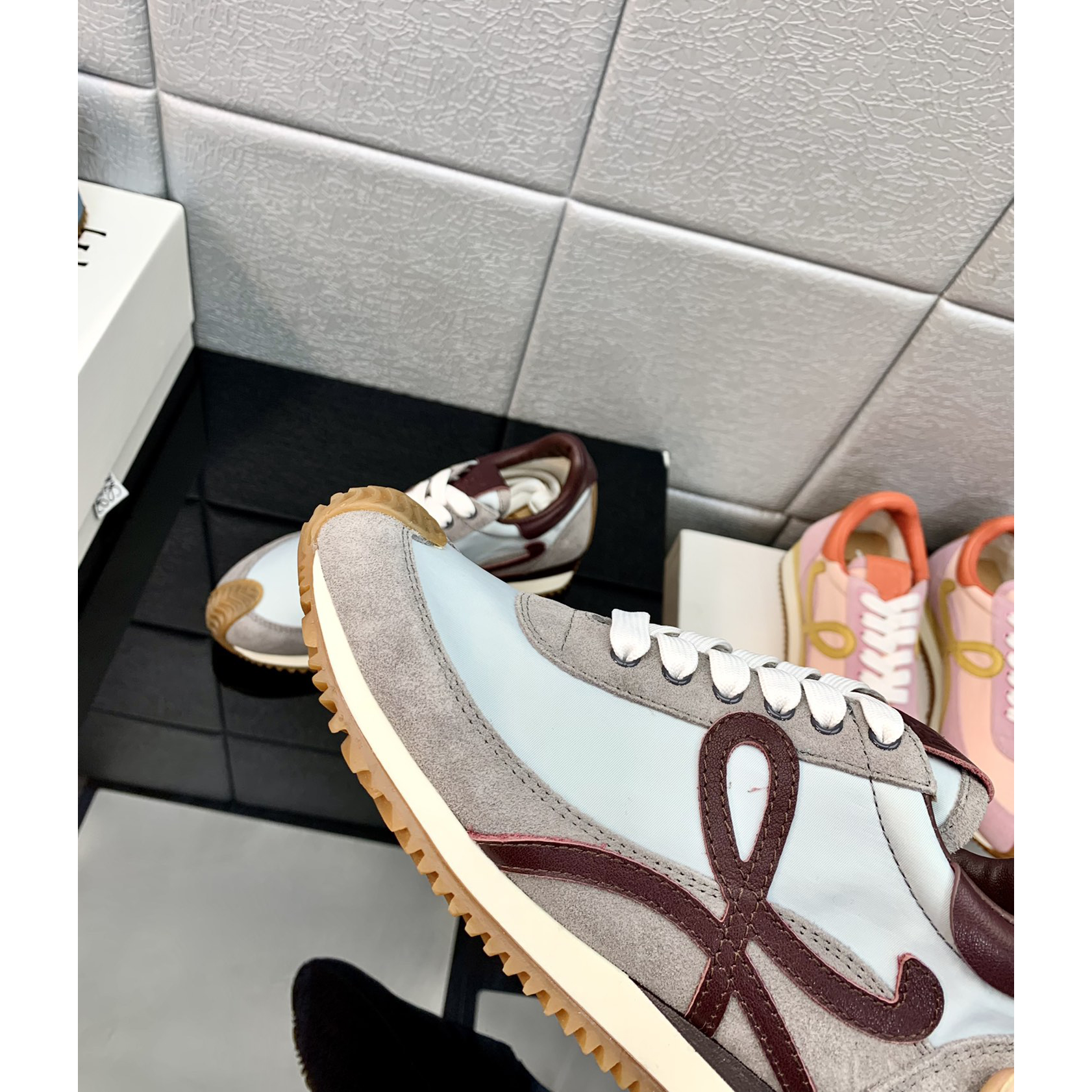 Loewe Flow Runner In Technical Mesh And Suede - DopestKickz