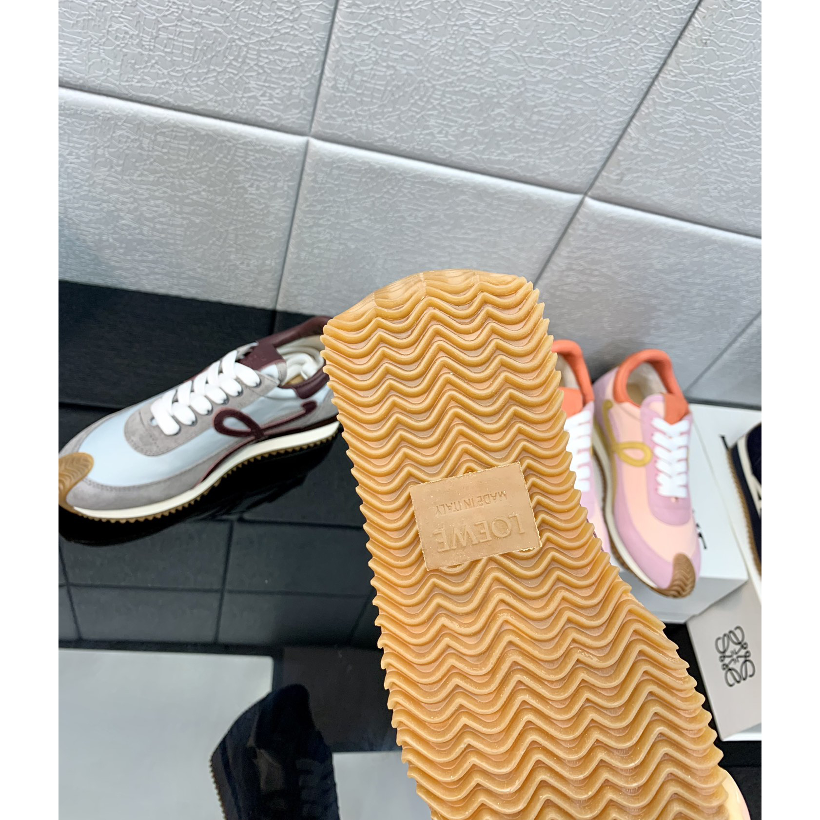 Loewe Flow Runner In Technical Mesh And Suede - DopestKickz