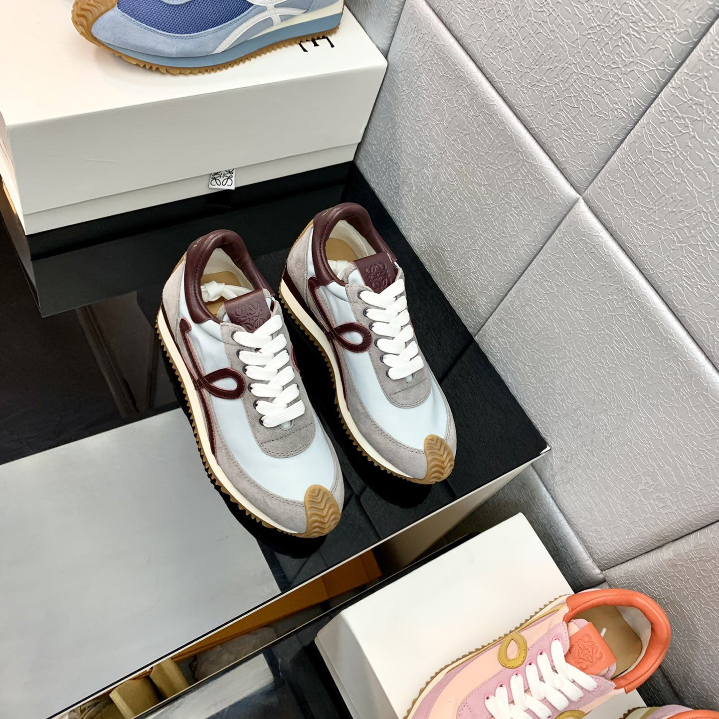 Loewe Flow Runner In Technical Mesh And Suede - DopestKickz