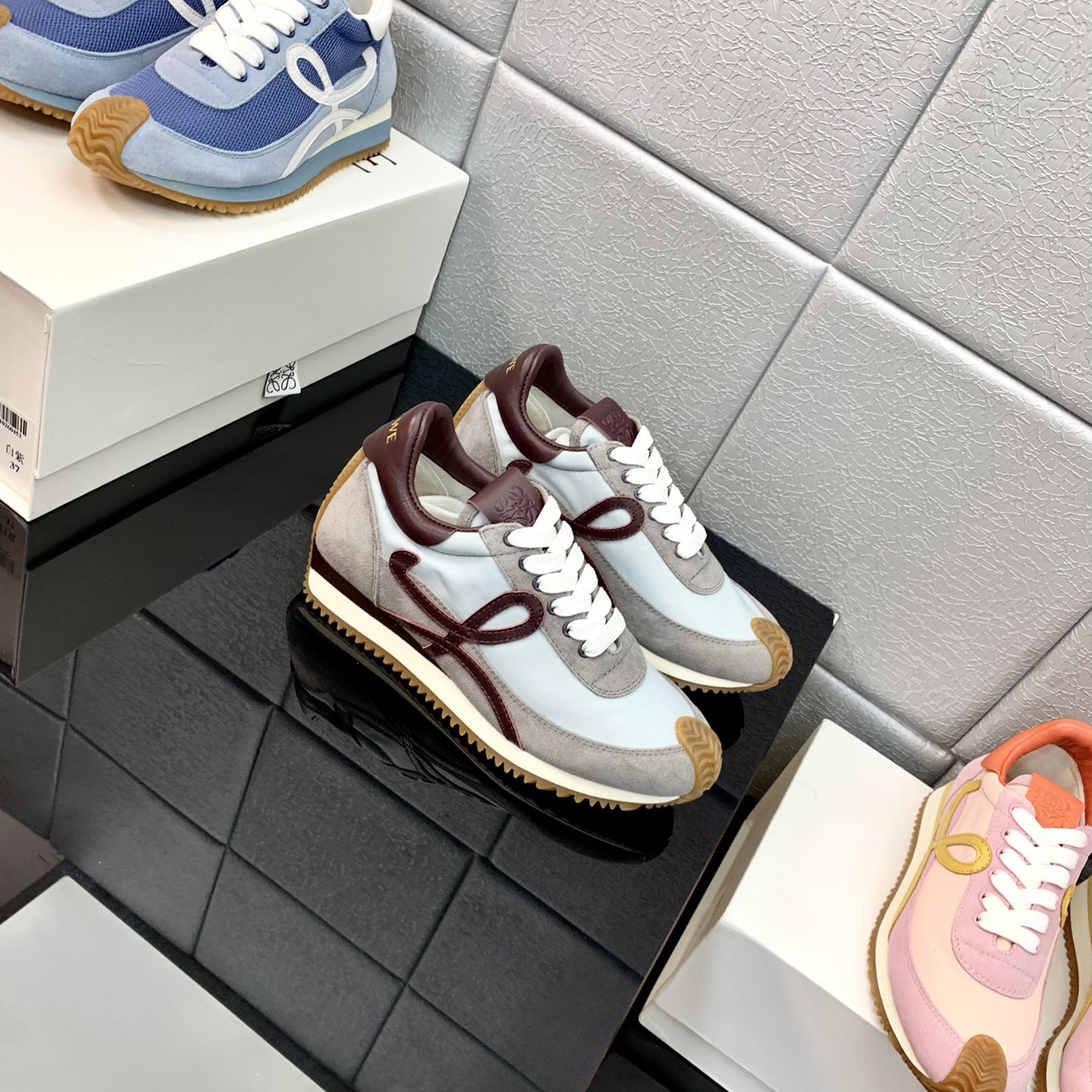 Loewe Flow Runner In Technical Mesh And Suede - DopestKickz