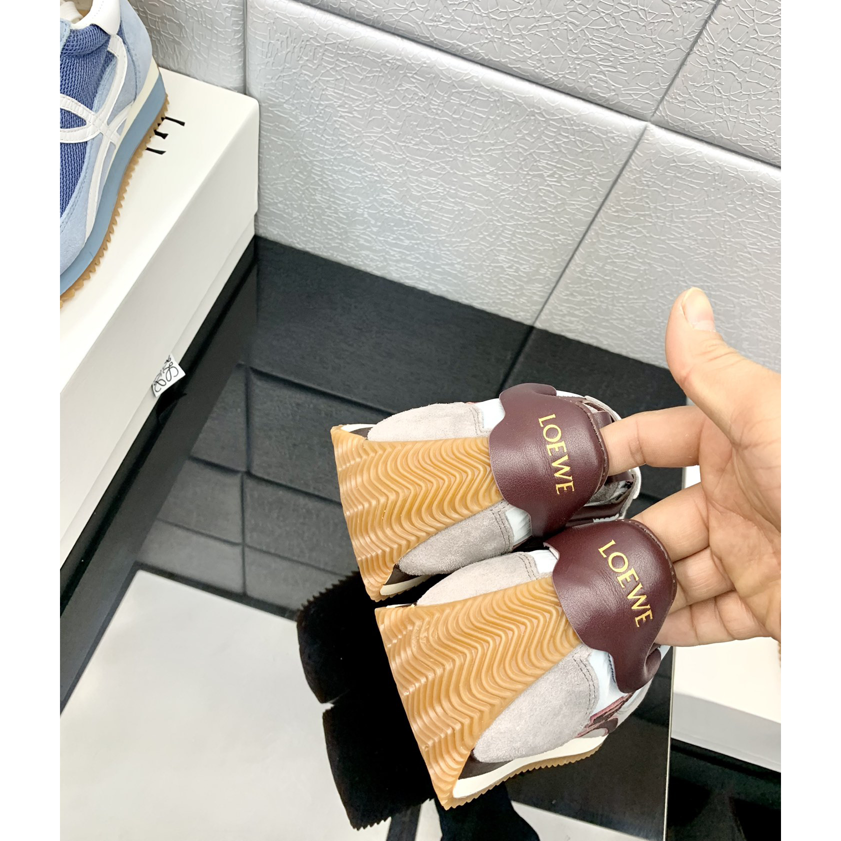 Loewe Flow Runner In Technical Mesh And Suede - DopestKickz