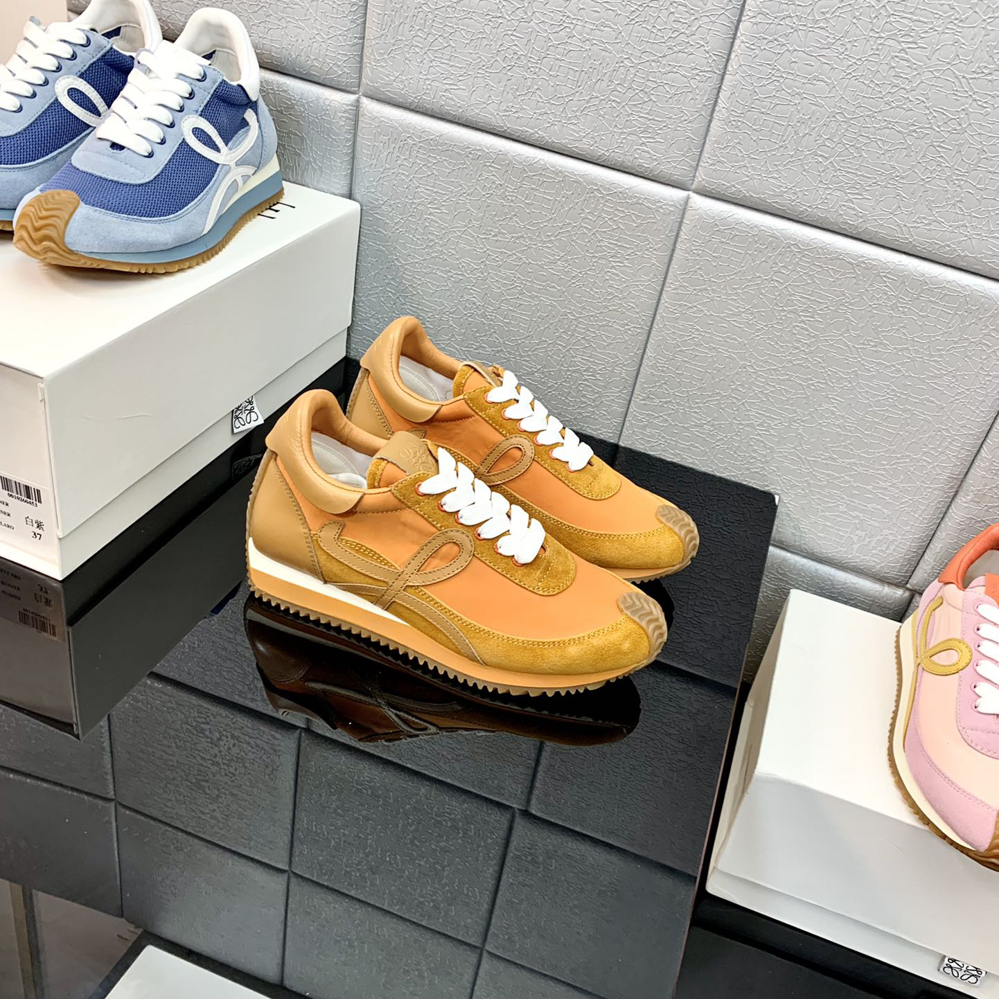 Loewe Flow Runner In Technical Mesh And Suede - DopestKickz