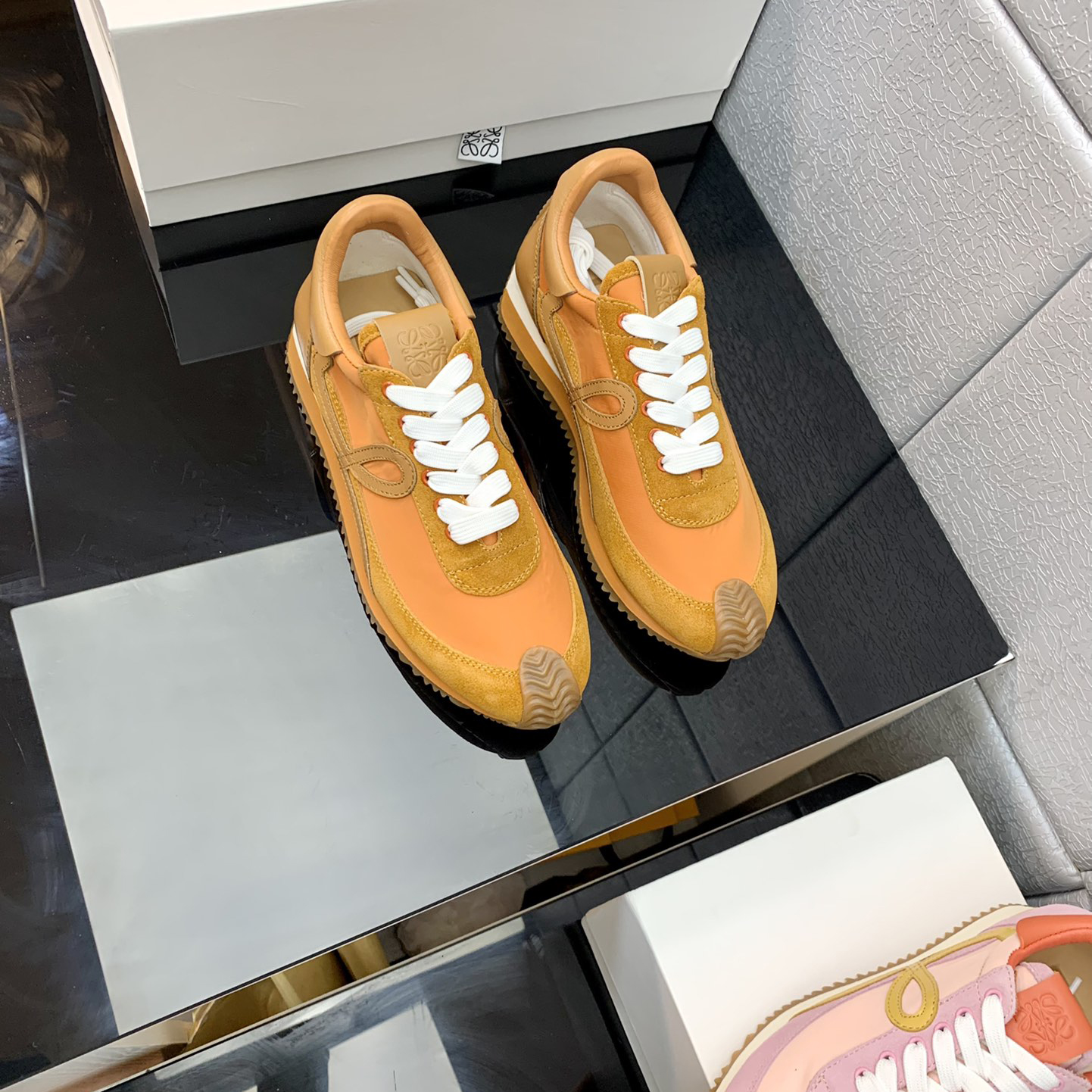 Loewe Flow Runner In Technical Mesh And Suede - DopestKickz