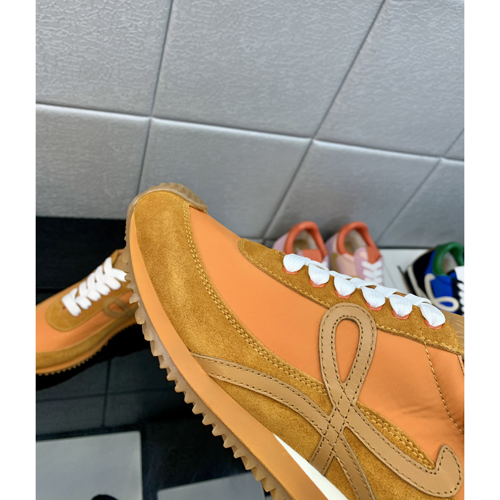 Loewe Flow Runner In Technical Mesh And Suede - DopestKickz